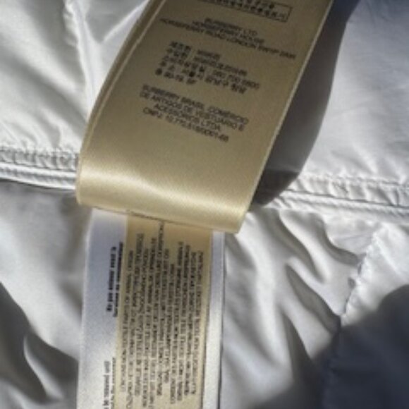 BURBERRY BRIT DALESBURY White Quilted Down Puffer Jacket size XL - Picture 6 of 7